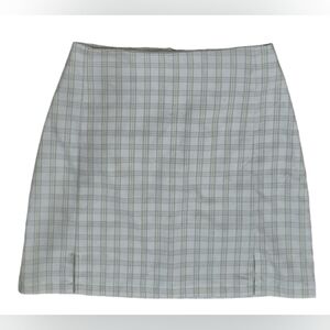 Brandy Melville Plaid Mini Skirt in Green and White